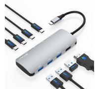 Hub USB C de 10 Gbps con USB A 3.2 Gen2, HDMI 4K @ 60 Hz, PD100W, estación de acoplamiento compatible con MacBook, Surface, HP, Lenovo, Dell Laptop y más dispositivos tipo C