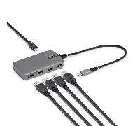 StarTech.com Hub USB-C de 4 Puertos - Ladrón Concentrador Portátil de 5Gb - Alimentado por el Bus - Entrada Tipo C