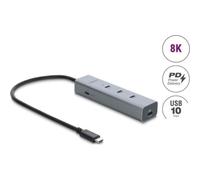 Hub USB-C Delock 5 Puertos 10 Gbit/s 8K 100 W