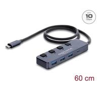 Hub USB-C Delock 64384 4 Puertos 10 Gbit/s