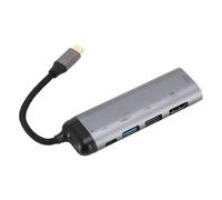Hub USB C, Divisor 6 en 1 Tipo C a HDMI, Expansor de Adaptador Multipuerto USB C, Dongle Hub Tipo C a VGA, PD 100W, 4K HD, para Computadora Portátil de Escritorio,Teléfono,Tableta