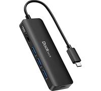 Hub USB C, Dockteck 5 en 1 Adaptador USB C a HDMI 4K 60Hz, PD 100W, 3 USB-3.0, Dock USB C para MacBook Pro/Air, iPad Pro, iPad Mini 6, Surface Pro, XPS 13 y más Dispositivos Tipo C