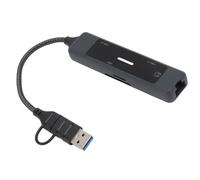 Hub USB C, Estación de Acoplamiento 5 en 1, Concentrador USB, Divisor USB con Puertos USB3.0, USB2.0, Ethernet RJ45, Tarjeta de Almacenamiento y Lector de Tarjetas de Memoria