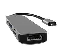 Hub USB C, estación de acoplamiento 6 en 1