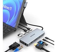 Hub USB C, estación de Acoplamiento SUTOUG 12 en 1 con 4K HDMI y 1080P VGA, 92W PD, 1Gbps Ethernet, USB-C3.0 y 4 Puertos de Datos USB-A, Adaptador USB C para Surface Pro MacBook Pro Air y Windows