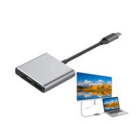 Hub USB C, estación de acoplamiento USB C | Adaptador para portátil multipuerto | 3 paladio 100W del adaptador del eje de la transmisión 4K USB C del eje 5GBps de los puertos USB 3.0 para la unidad fl