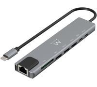 HUB USB-C Ewent EW1146 8-Port Gris