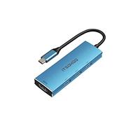 Hub USB C HDMI Adaptador,iTSOHOO USB C Dock 4 en 1 Tipo C Hub HDMI 4K, 3 Puertos USB 3.0 2.0 AdaptadHub multipuerto para MacBook Pro M1/Air, iPad Pro/Air, XPS, Chromebook y más(Light Blue)