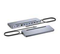 Hub USB-C i-Tec C31FLAT2PDPRO Plateado