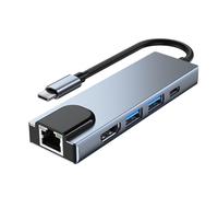 Hub USB C multipuerto con interfaz Ethernet RJ45, puertos USB 3.0 de transferencia de datos de alta velocidad, buena calidad, buena calidad, buena