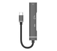 Hub USB C Multiusos con Puerto para Auriculares de 3, 5 mm, Carga rápida de 60 W e Intercambio rápido de Archivos para Marcas de Dispositivos Inteligentes USB C para Air