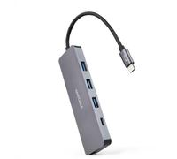 Hub USB-C Nanocable 3x USB 3.0 Type A + 1x USB-C 10 CM Gris