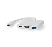 Hub USB-C Nedis CCGB64770WT01 Blanco con HDMI y USB-A/C 7,5 W