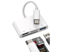 Hub USB C para Apple iPhone15 Pro Max Plus iPad Air Mini MacBook (4 en 1) OTG TF Micro SD lector de tarjetas tipo C cable de carga multipuerto adaptador Thunderbolt estación de acoplamiento memoria