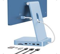 HUB USB C para iMac de 24 M1/M3/M4 con Carcasa para SSD NVMe M.2 de 4TB | PULWTOP iMac Hub mit USB A/C 10 Gbit/s, SD/TF, USB 2.0, iMac-Zubehör mit M.2 SSD Gehäuse(SSD Nicht enthalten), Azul