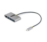 StarTech.com Hub Adaptador USB-C con Ethernet de 3 Puertos USB-A - Red Ethernet Gigabit RJ45 - USB 3.0 5Gbps - Alimentado por