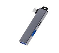 Hub USB C tipo C Hub de expansión, diseño de orificio para colgar, fácil de transportar, adaptador de aleación de aluminio con una amplia capacidad de compatibilidad