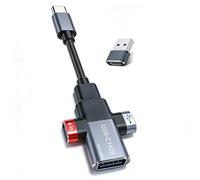 Hub USB C, transmisión de datos multipuerto USB para laptop de carga de 60 W, adaptador USB C a USB, compatible con Mac Pro, iMac, Chromebook, Surface Pro, XPS, expansión de transmisión en vivo de red