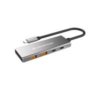 Hub USB Conceptronic HUBBIES15G 4 Puertos USB 3.2 Gen 2 Aluminio 100W Gris