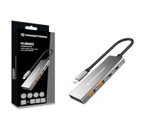 Hub USB Conceptronic HUBBIES15G Gris (1 Unidad)