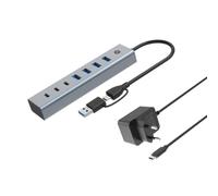 Hub usb 3.0 conceptronic hubbies20gp 7 puertos usb - c a 3xusb - c 4xusb - a con alimentador