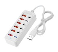 Hub USB | Conversor Type-C 66 W | Hub Separador de 6 Puertos USB