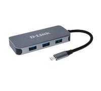 D-Link DUB-2335 base para portátil y replicador de puertos Alámbrico USB Tipo C Gris
