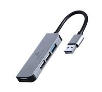 Hub Gembird 4 puertos USB 3.2 Gen 1 5Gbps modelo UHB-U3P1U2P3-01 aluminio integrado