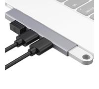 Hub USB de 4 puertos - Adaptador distribuidor USB 3.0 súper rápido | extensor multipuerto para ordenador portátil | Llave, impresora, cámara, teclado, ratón, Hub de extensión ideal para la insta
