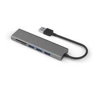Hub USB de 4 puertos con diseños de aluminio, adaptador USB Plug & Play Hubs para viajes, divisor simple para laptop, PC, divisor de aluminio