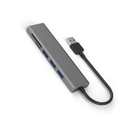 Hub USB de 4 puertos con diseños de aluminio, adaptador USB Plug & Play USB Hubs USB apto para viajes, divisor USB simple para laptop y PC