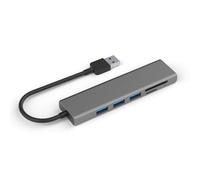 Hub USB de 4 puertos con diseños de aluminio, adaptador USB Plug & Play USB Hubs USB apto para viajes, divisor USB simple para laptop y PC
