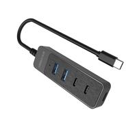 Hub USB de 4 puertos con USB 3.0 USB 2.0 y tipo C para portátiles/PC/móviles | Concentradores USB de transferencia de datos de 5 Gbps para laptop