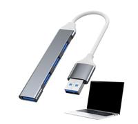 Hub USB de 4 puertos, divisor de datos portátil, adaptador multiusos, expansor compacto para laptop, consola de escritorio, impresora, teclado, unidad flash, práctico dispositivo que mejora la