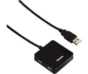 Hub USB de 4 puertos Hama para ampliar conexiones de forma rápida y cómoda