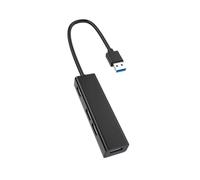 Hub USB de 4 puertos para múltiples teclados, unidades de almacenamiento de | Enchufe USB A único y cuatro puertos, transferencia de datos de hasta 5 Gbps, cable integrado para configuraciones de