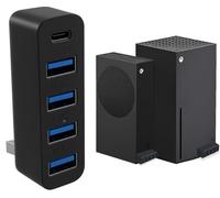 Hub USB de 5 puertos para Xbox Series X/S, adaptador de expansión divisor USB de alta velocidad para accesorios Xbox Series S/X, con 4 puertos USB 2.0 + 1 puerto tipo C