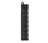 Hub USB de 7 Puertos con Transferencia Rápida de 450Mbps: Interruptores Independientes, Multiprotección, Plug & Play para Dispositivos