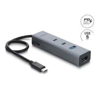 Hub USB Delock 64378 4 Puertos USB-A/USB-C 5 Gbit/s 100 W