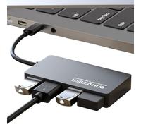 Hub USB,Divisor de 4 Puertos Ultra Delgado | Divisor Extendido para Unidades Flash,para Portátil Unidad Flash Impresora Cámara Ratón Oficina Viaje Hogar Dormitorio