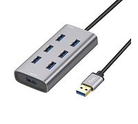 Hub USB divisor multiUSB de 7 puertos, expansor múltiple, no requiere controlador, Plug and Play para laptop, PC y Windo