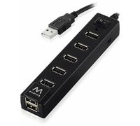 Hub USB Ewent 7 Portas USB 2.0 Botão On/Off