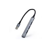 Ewent EW1144 hub de interfaz USB 3.2 Gen 1 (3.1 Gen 1) Type-A 5000 Mbit/s Gris, Plata