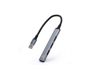 Hub USB - EWENT - EW1144 - 4 puertos USB Tipo-A - USB 3.2 Gen 1 - Color Gris