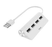 Hama Hub 4 Puertos USB 2.0 Blanco