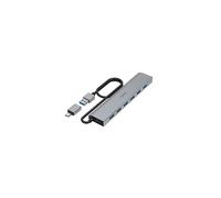 HUB USB - HAMA - 7 Puertos - USB 3.2 Gen1 - Compatible Thunderbolt-3/4 - Alimentación USB-C