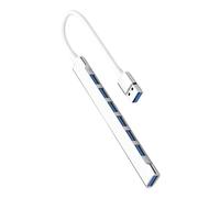 Hub USB - Hub USB alimentado | Concentrador USB 3.0 de 7 puertos | Adaptador multipuerto de expansión USB | Estación de acoplamiento para ordenador portátil | Concentrador USB multipuerto | Dongle de