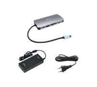 Hub USB - i-Tec - C31NANOVGA112W - Plateado - USB 3.2 Gen 1 - HDMI y VGA