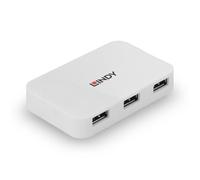 Hub USB Lindy 43143 4 Puertos USB 3.2 Gen 1 5000 Mbit/s Blanco