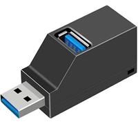 Hub USB, mini USB 3.0 USB 2.0 de alta velocidad, divisor de 3 puertos (2 USB 2.0 zUSB 3.0) adaptador de distribución para PC, portátil, MacBook, Notebook, unidades flash USB